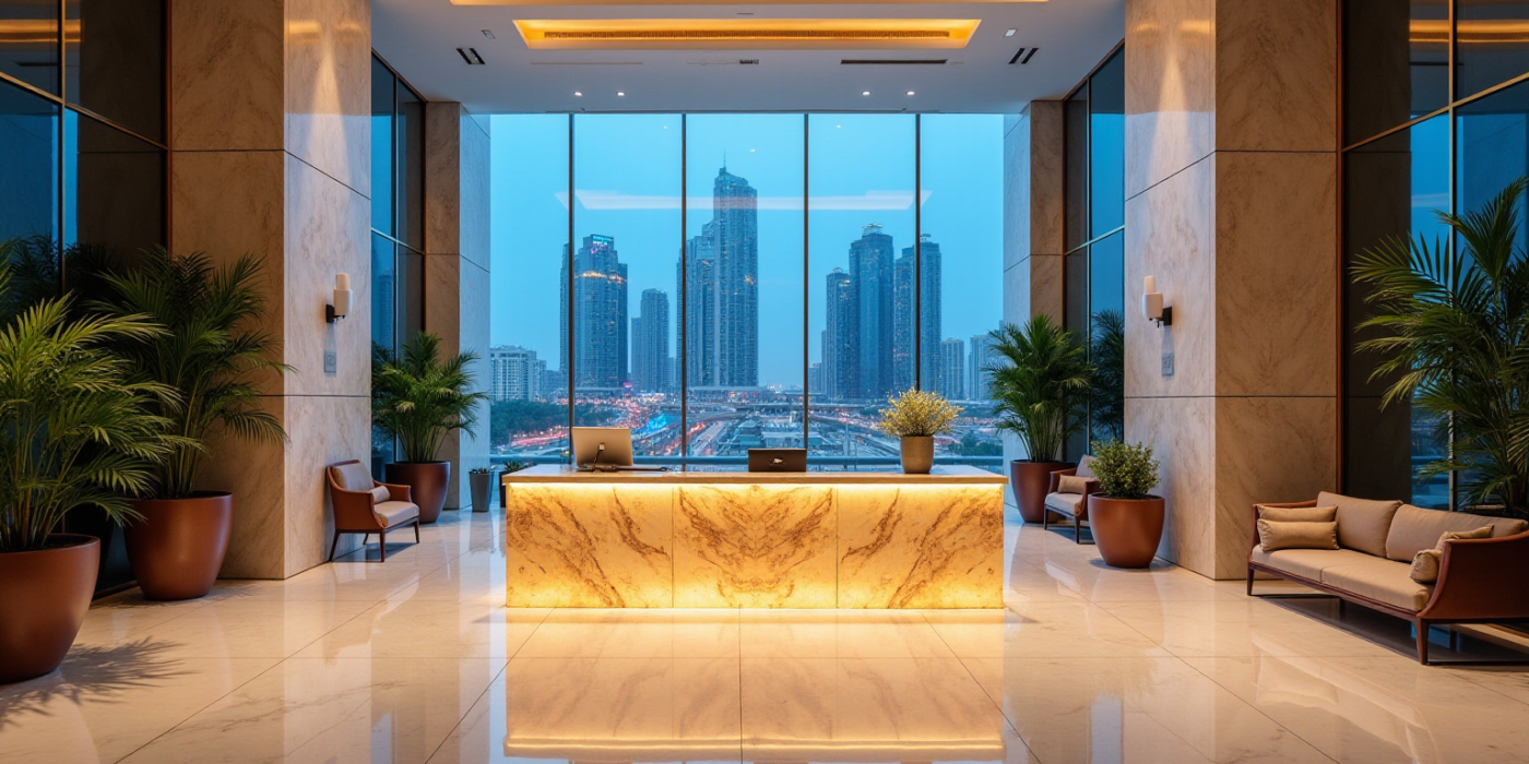 how-to-choose-office-space-with-marble-reception-in-dubai