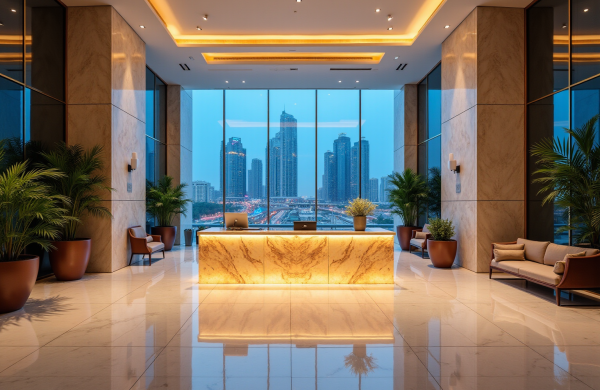 how-to-choose-office-space-with-marble-reception-in-dubai